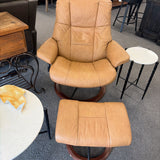 Ekornes Recliner & Ottoman
