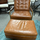 Mitchell Gold Chair and Ottoman