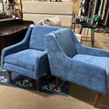 Closeout Blue Arm Chair